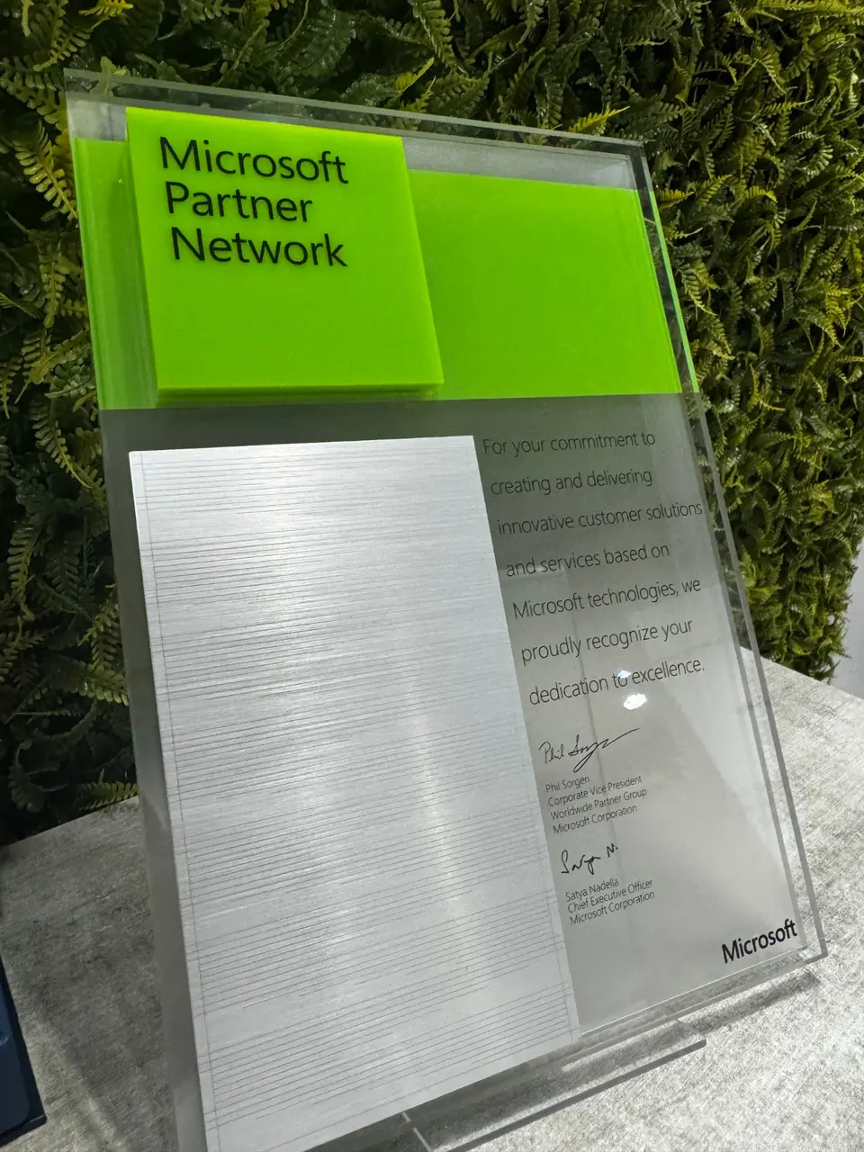 Reconhecimento Microsoft Partner Network recebido pela Digitrix
